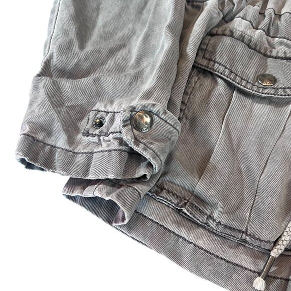 Max Jeans Womens Lightweight Soft Utility Jacket XS Tencel Gray Pockets Zip - Picture 9 of 10